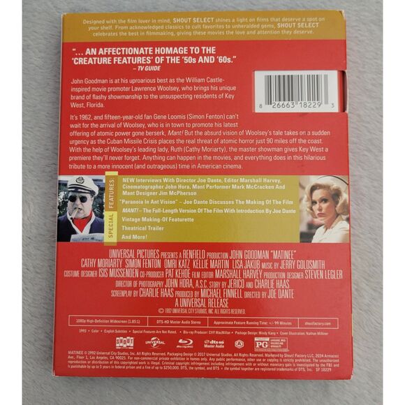 Shout! Factory Select Matinee Collectors Ed Blu-Ray with Slipcover Joe Dante OOP - Picture 2 of 14